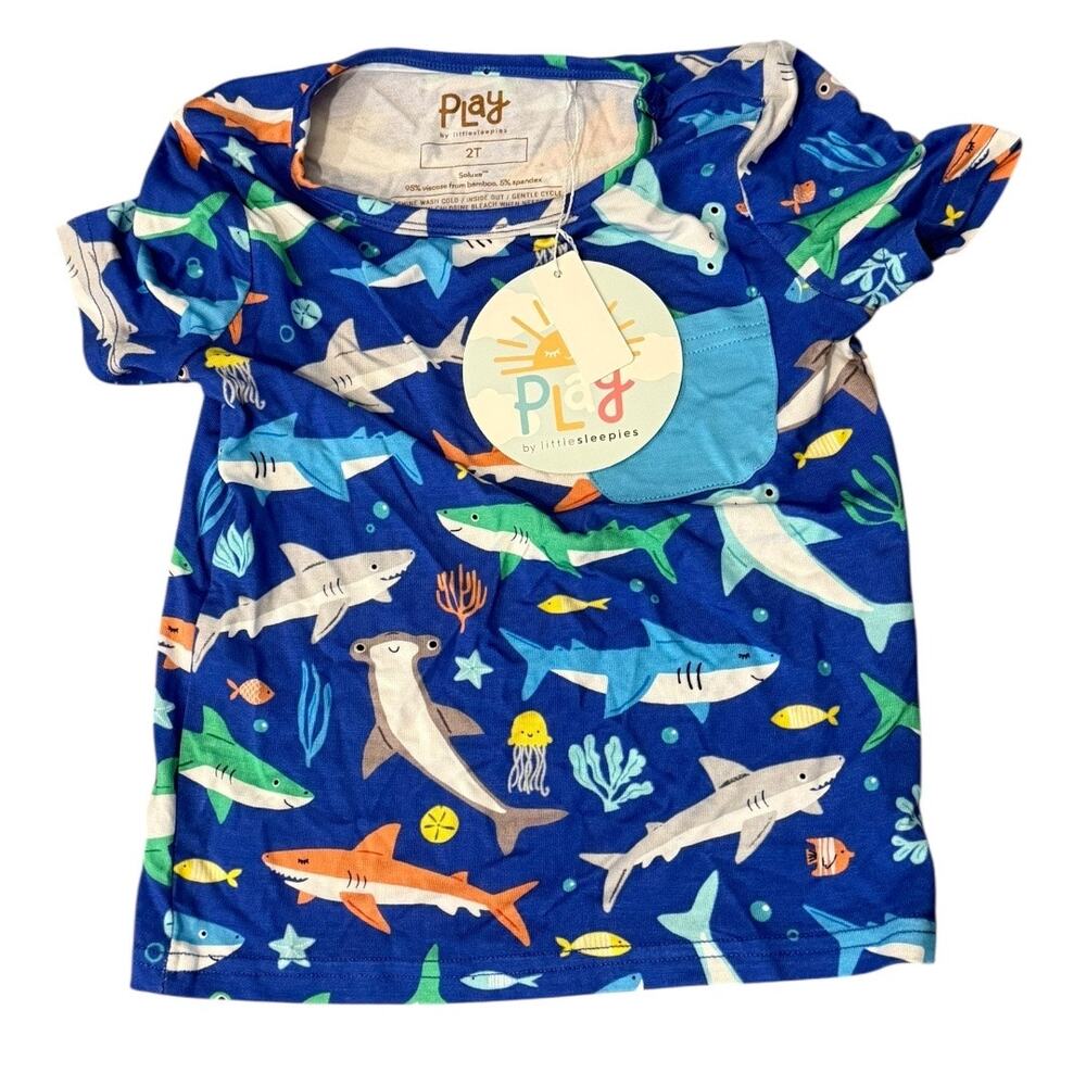 Little Sleepies Rad Reef Pocket Tee Size 2T NWT